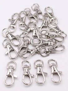 20 cái/bộ Khóa tôm hùm tự làm thời trang dành cho nữ để làm đồ trang sức tự làm - Ancient Silver - Xem 1
