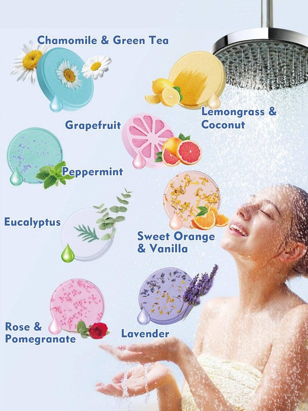 Aofmee Shower Steamers Aromatherapy Pack of 8 Shower Bombs Gift Set