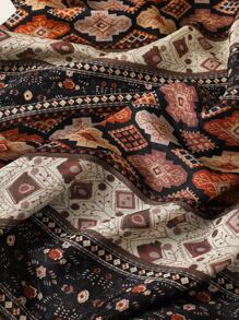 1條波西米亞風格女士幾何圖案流蘇裝飾時尚圍巾，適用於日常生活 - 彩色 - 查看 5