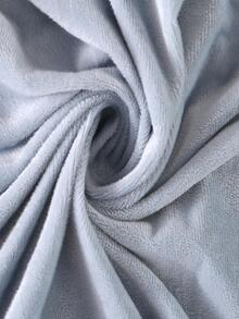 1pc Crystal Velvet Dual-Tone Light Grey-Navy Maternity Pillow - Black - View 6