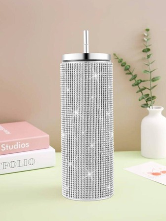 1 pieza Vaso con diseño de diamante de imitación