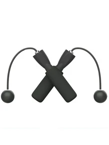 Cordless Adjustable Jump Rope With Weighted Ball For Outdoor Fitness Sports - Black - View 1