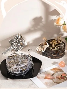 1pc Swan Design Jewelry Box - Black - View 3