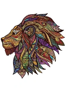 1入組獅子圖案七巧板 - 彩色 - 查看 1