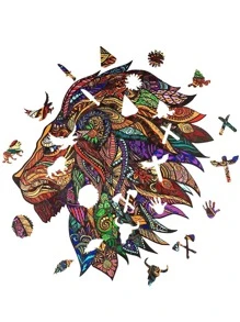 1入組獅子圖案七巧板 - 彩色 - 查看 2