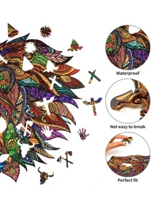 1入組獅子圖案七巧板 - 彩色 - 查看 3