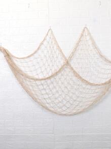 1 件地中海风格装饰渔网，带绳，墙壁照片展示和悬挂装饰，家居装饰，房间装饰，墙壁装饰 - 米色 - 查看 9