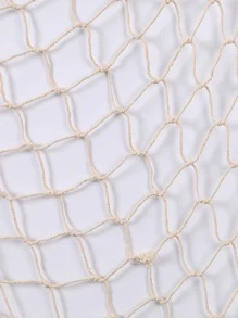 1 件地中海风格装饰渔网，带绳，墙壁照片展示和悬挂装饰，家居装饰，房间装饰，墙壁装饰 - 米色 - 查看 10