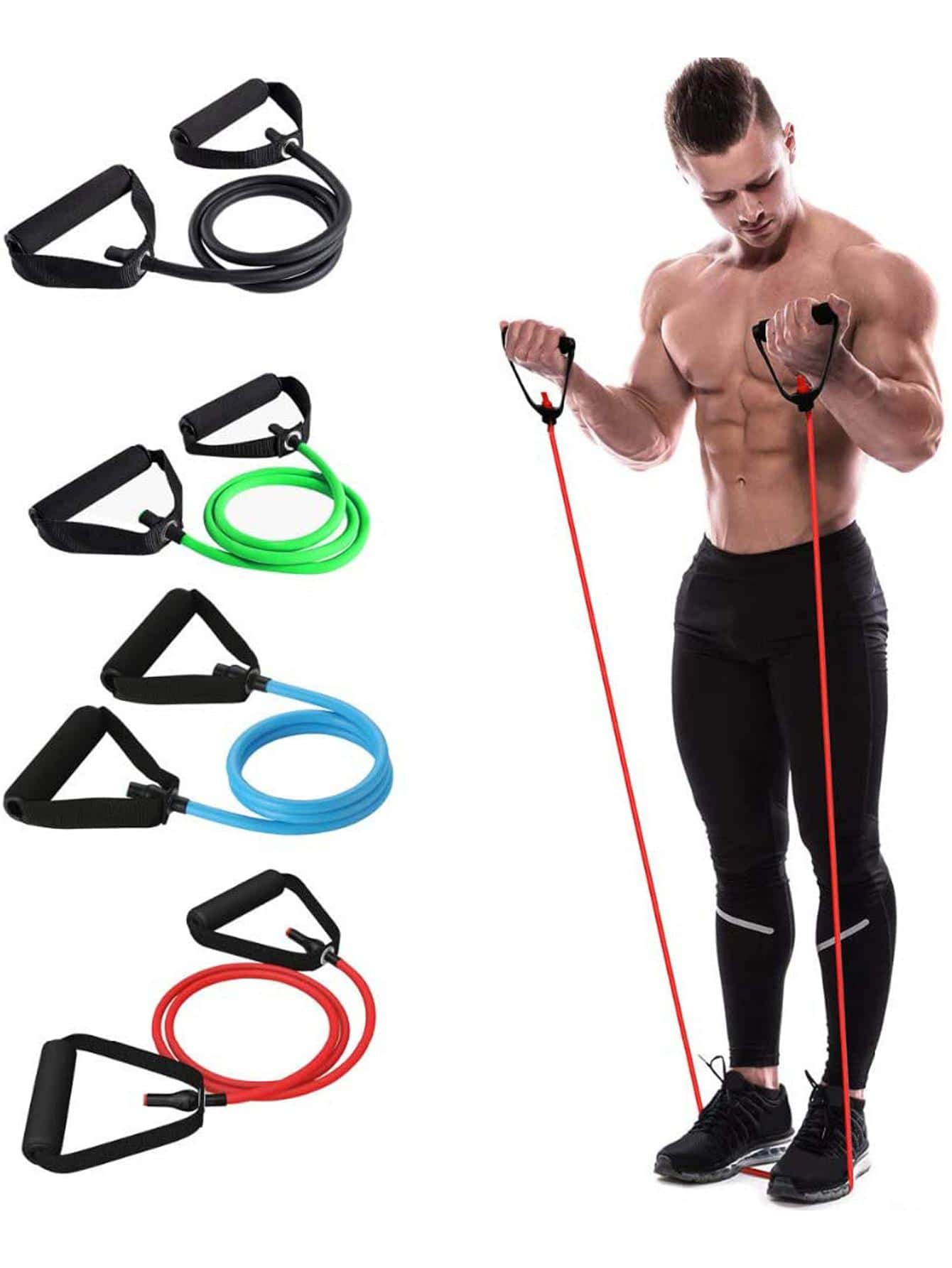 1入組TPE瑜伽健身張力器