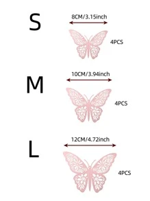 Bộ 12 miếng dán bướm ba chiều có thể gấp lại, miếng dán tường giấy rỗng trang trí nhà cửa, miếng dán, decal dán tường, decal vinyl trang trí nhà cửa, vật dụng trang trí mùa xuân làm mới ngôi nhà của bạn, miếng dán trang trí Rama trang trí trường học bất ngờ trang trí ký túc xá trở lại trường đồ dùng học tập - Hoa hồng vàng - Xem 2