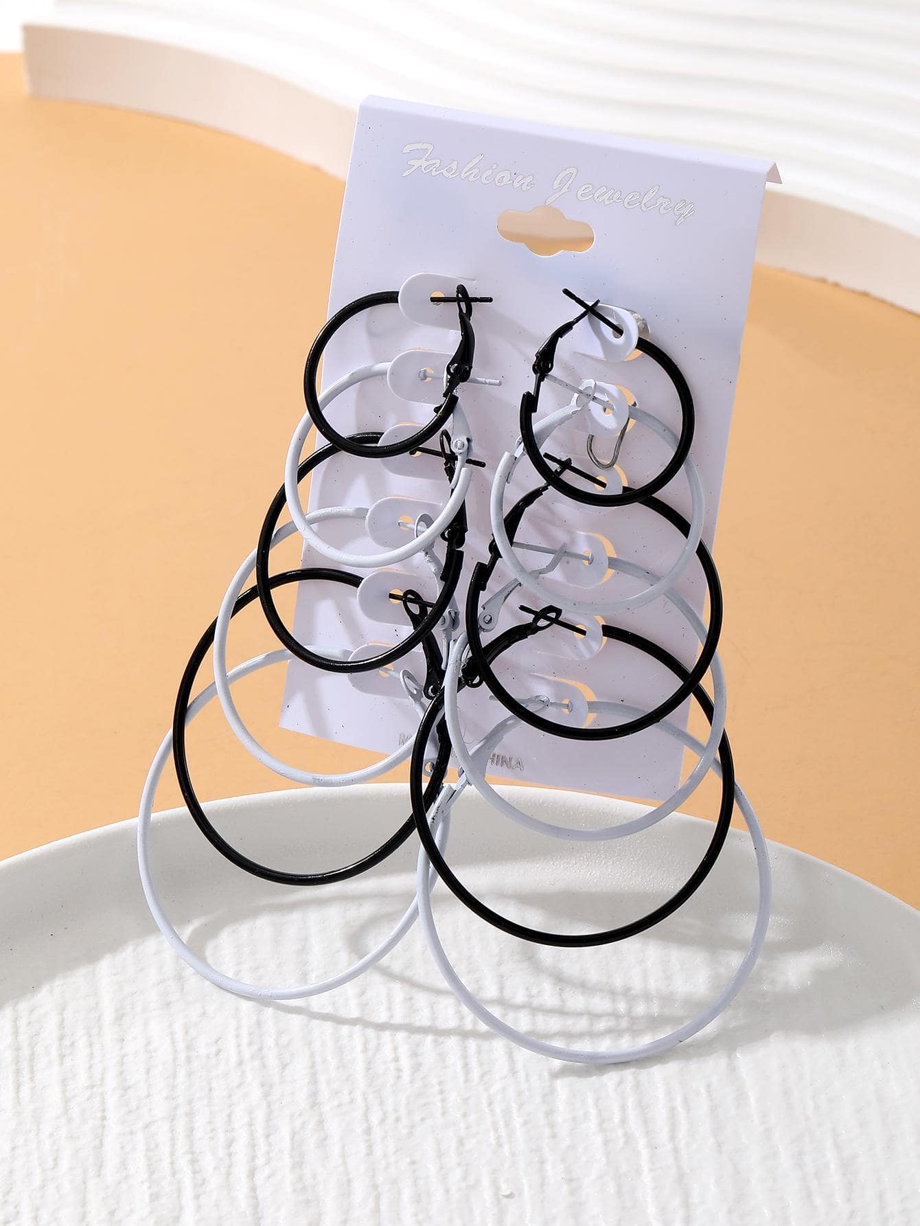 6pairs/set Minimalist Hoop Earrings
