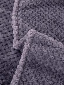 1 chiếc Chăn Nỉ Dép Nỉ Màu Xám Tím, Mềm Mại Và Thoải Mái Sofa/giường/ghế Ném, Lông Tơ Và Ấm Áp - Bụi tím - Xem 8