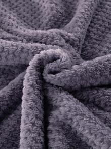 1 chiếc Chăn Nỉ Dép Nỉ Màu Xám Tím, Mềm Mại Và Thoải Mái Sofa/giường/ghế Ném, Lông Tơ Và Ấm Áp - Bụi tím - Xem 5