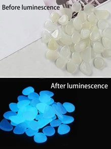 100 viên đá phát sáng trong bóng tối - trắng - Xem 4