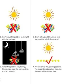 100 viên đá phát sáng trong bóng tối - trắng - Xem 5
