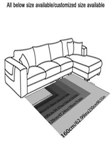 1入組幾何樣式現代滌綸防滑地毯 - 彩色 - 查看 6