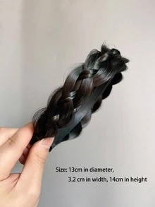 1 băng đô thiết kế bện thời trang cho nữ, để trang trí hàng ngày - màu đen - Xem 3