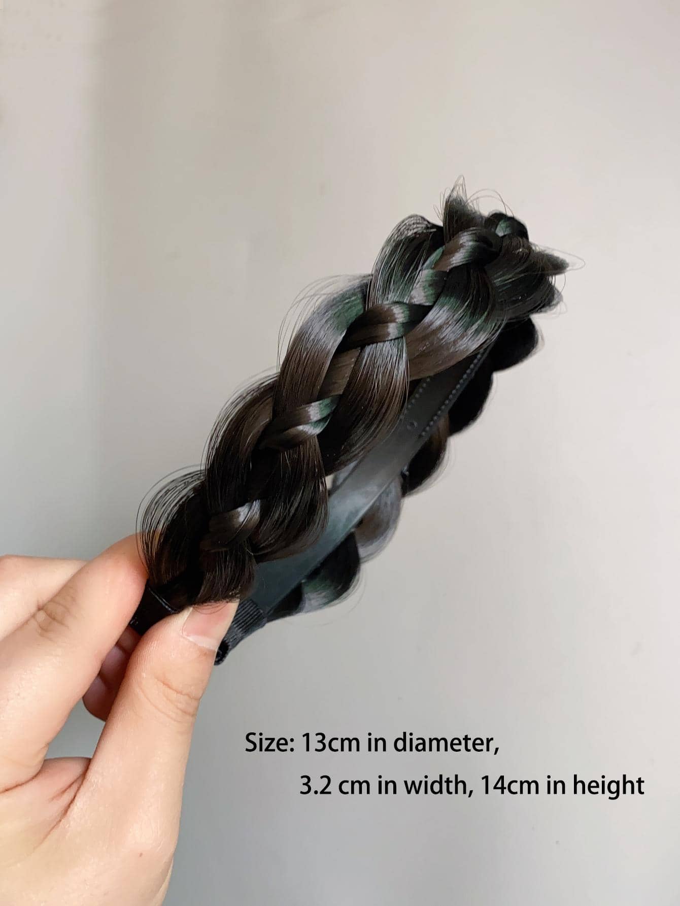 1 băng đô thiết kế bện thời trang cho nữ, để trang trí hàng ngày - màu đen - Xem 3