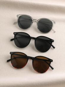 3副圓框太陽鏡 - 彩色 - 查看 1