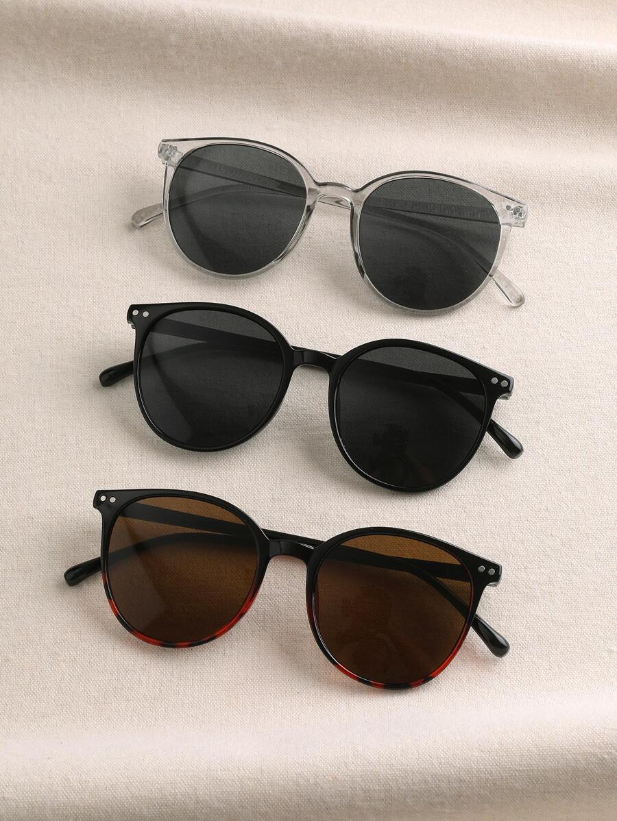3副圓框太陽鏡 - 彩色 - 查看 1