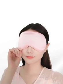 1入組眼罩貼睡眠眼罩盲目旅行放鬆休息女性桑蠶絲眼罩 - 粉色 - 查看 10