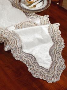 1 Thêu Hoa Bàn Á Hậu Polyester Hiện Đại Bàn Bếp Á Quân Trang Trí Bàn Tiệc - Cà phê nâu - Xem 6