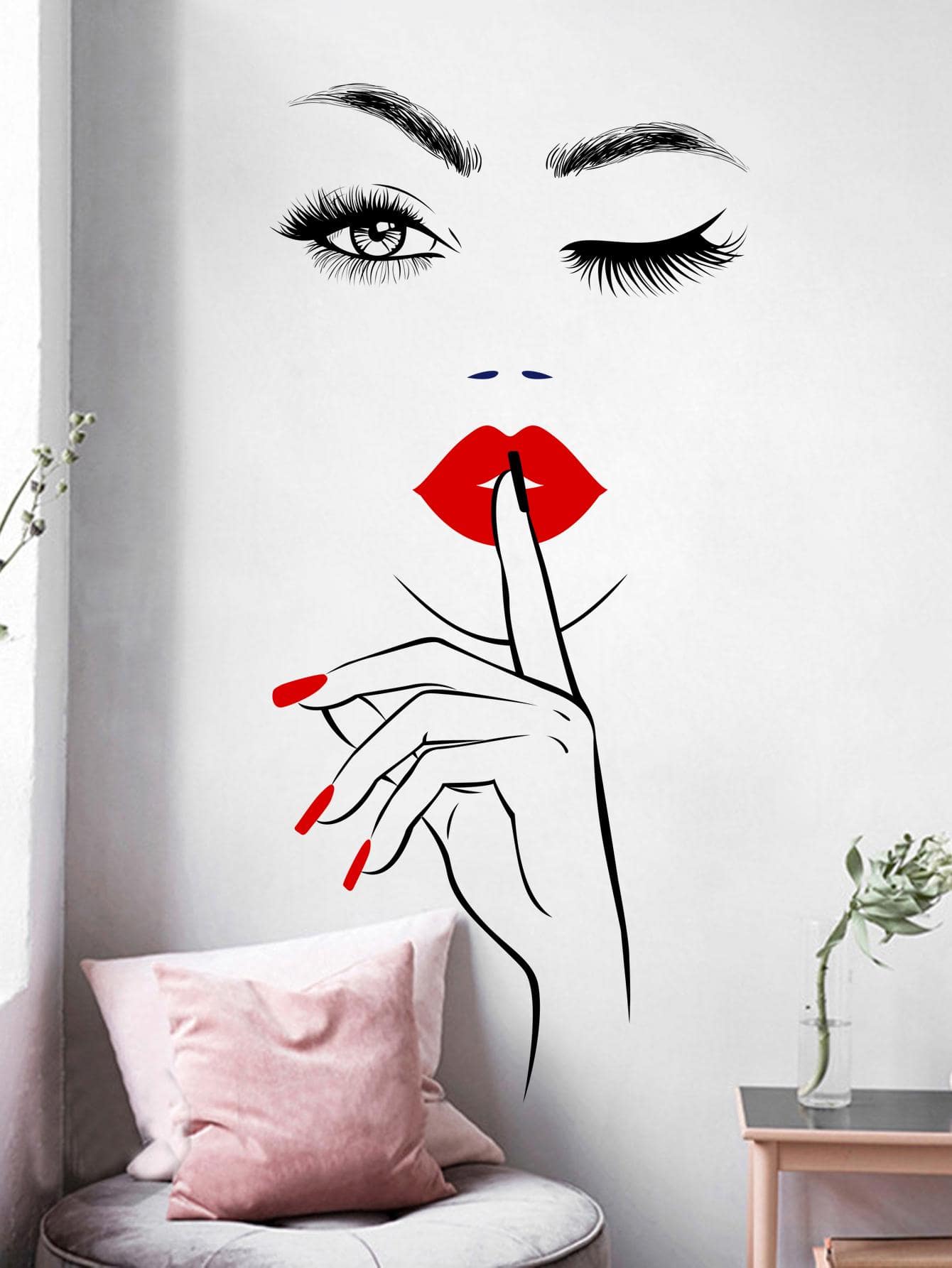 1pc PVC Wall Decal, Cartoon Figure Graphic Wall Sticker For Home Wall Decal,Stickers,Wall Decal, Vinyl Decal For Home Decorations,Spring Decoration Items Refresh Your Home,Rama Decoration Stickers - Multicolor - View 1