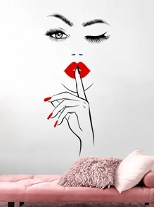 1pc PVC Wall Decal, Cartoon Figure Graphic Wall Sticker For Home Wall Decal,Stickers,Wall Decal, Vinyl Decal For Home Decorations,Spring Decoration Items Refresh Your Home,Rama Decoration Stickers - Multicolor - View 3