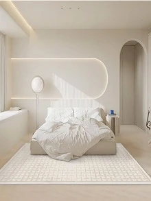 1入組幾何圖案地板地毯現代織物防滑家用地毯 - 彩色 - 查看 2