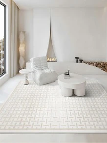 1入組幾何圖案地板地毯現代織物防滑家用地毯 - 彩色 - 查看 1