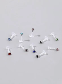 10 Cái/bộ Xỏ Khuyên Tối Giản Ngộ Nghĩnh Cho Phụ Nữ Để Trang Trí Hàng Ngày - Nhiều màu - Xem 3