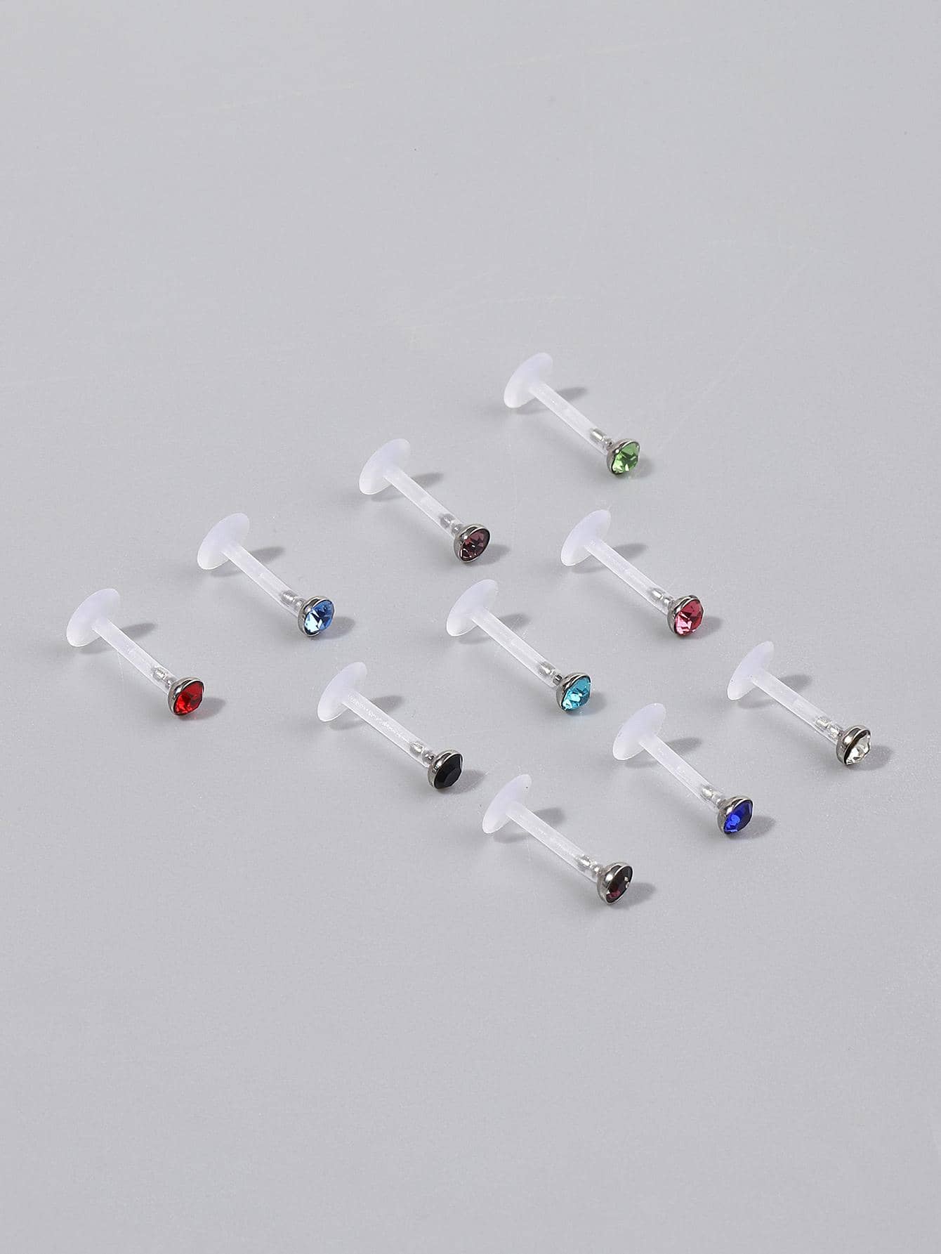 10 Cái/bộ Xỏ Khuyên Tối Giản Ngộ Nghĩnh Cho Phụ Nữ Để Trang Trí Hàng Ngày - Nhiều màu - Xem 1