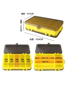 1pc Double-layer Fishing Tackle Box - Blue - View 5