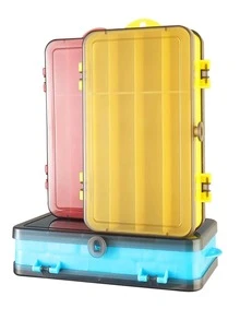 1pc Double-layer Fishing Tackle Box - Blue - View 4