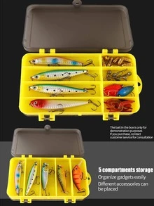 1pc Double-layer Fishing Tackle Box - Blue - View 6