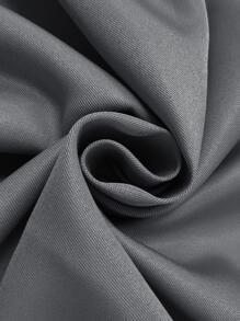 Solid Color Single Panel Outdoor Curtain, Minimalist Polyester Waterproof Outdoor Curtain For Outdoor - Dark Grey - View 3