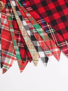 1 pieza Bandera decorativa con patrón de cuadros - Multicolor - Ver 5