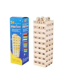 1 pieza Juego de madera con torre - Albaricoque - Ver 2