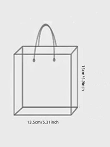 1入組蝴蝶結裝飾透明禮品袋 - 粉色 - 查看 5