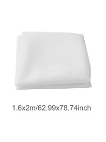 1pc White Plain Color Yarn Table Runner Tablecloth 2 Meters, 2025 New Year Home Decoration ,Wedding Party Decor Birthday Party Background Decoration Supplies, Party Table Decor Tablecloth