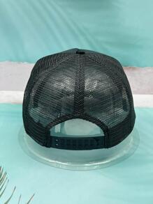 Ghost Pattern Trucker Hat - Black - View 3
