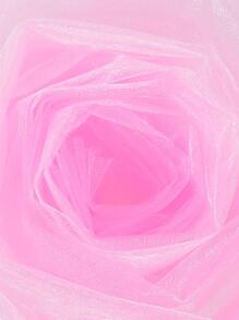 1入組素色網紗緞帶 - 粉色 - 查看 2