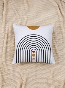 1入組無填充物幾何印花靠墊套現代織物裝飾抱枕套適用於客廳家居裝飾 - 彩色 - 查看 4