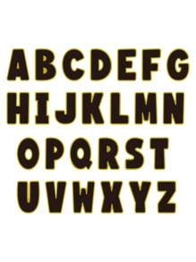 1set Letter Graphic Decorative Garden Stake