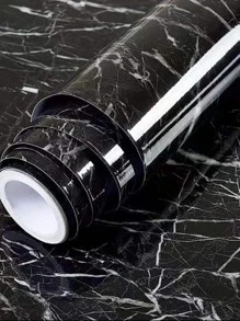 1roll Marble Pattern Waterproof Self-Adhesive Kitchen Sticker, Stickers, Wall Decal, Vinly Decal For Home Decorations, Spring Decoration Items Refresh Your Home, Festival Decoration Stickers Gifts Birthday Graduation