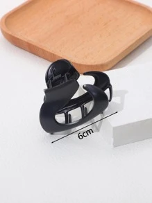 1 chiếc kẹp tóc thời trang tối giản không đối xứng đa năng cho phụ nữ, dùng trong cuộc sống hàng ngày - màu đen - Xem 3