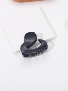 1 chiếc kẹp tóc thời trang tối giản không đối xứng đa năng cho phụ nữ, dùng trong cuộc sống hàng ngày - màu đen - Xem 1