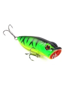 1pc 6.5cm Plastic Fishing Lure With Hook - Green - View 2