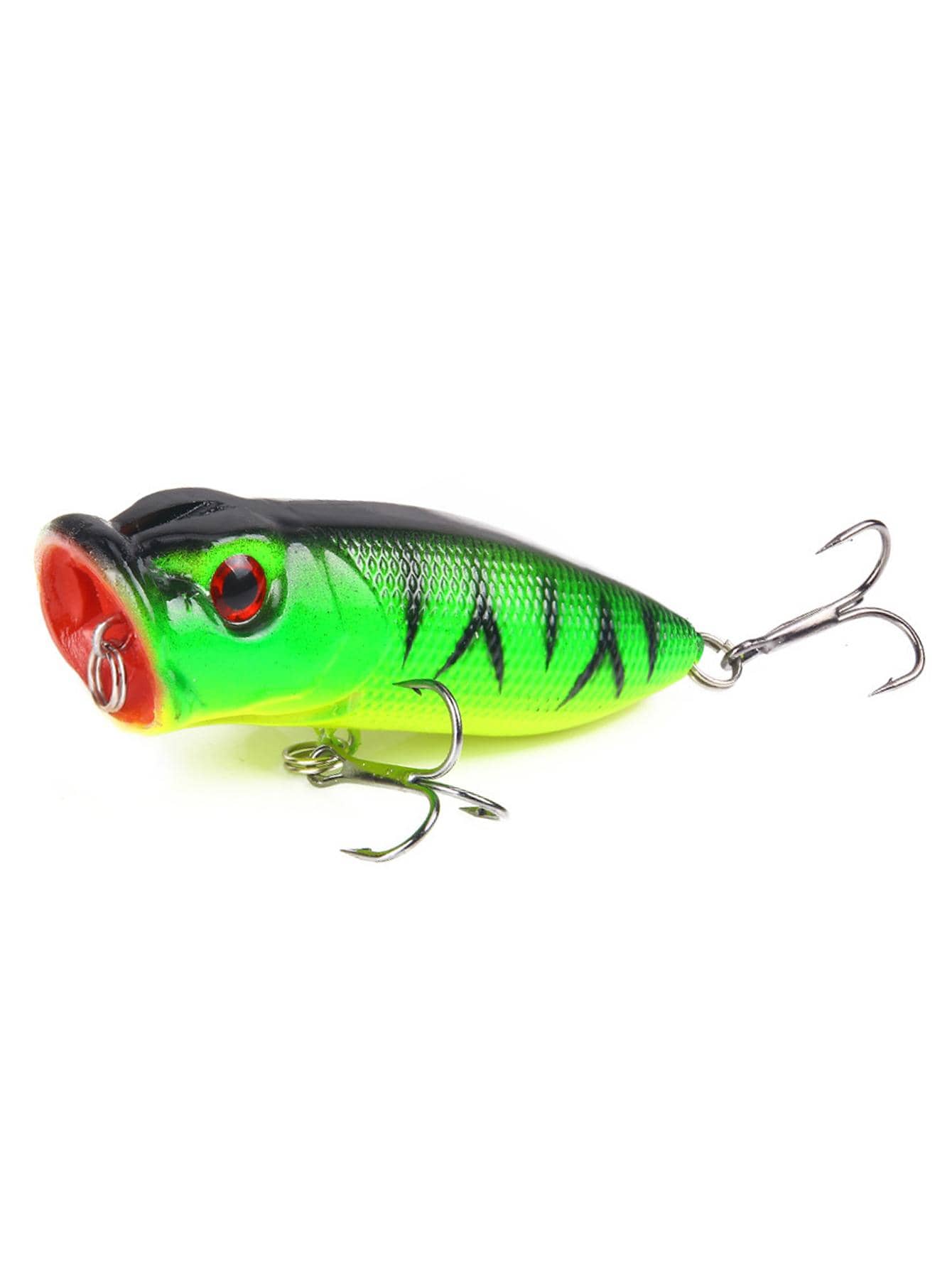 1pc 6.5cm Plastic Fishing Lure With Hook - Green - View 1