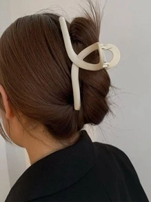 4 piezas de pinzas para el cabello de acabado mate de tamaño pequeño de 11 cm, tiaras informales, mordazas para el cabello, pinzas para el cabello - Multicolor - Ver 4